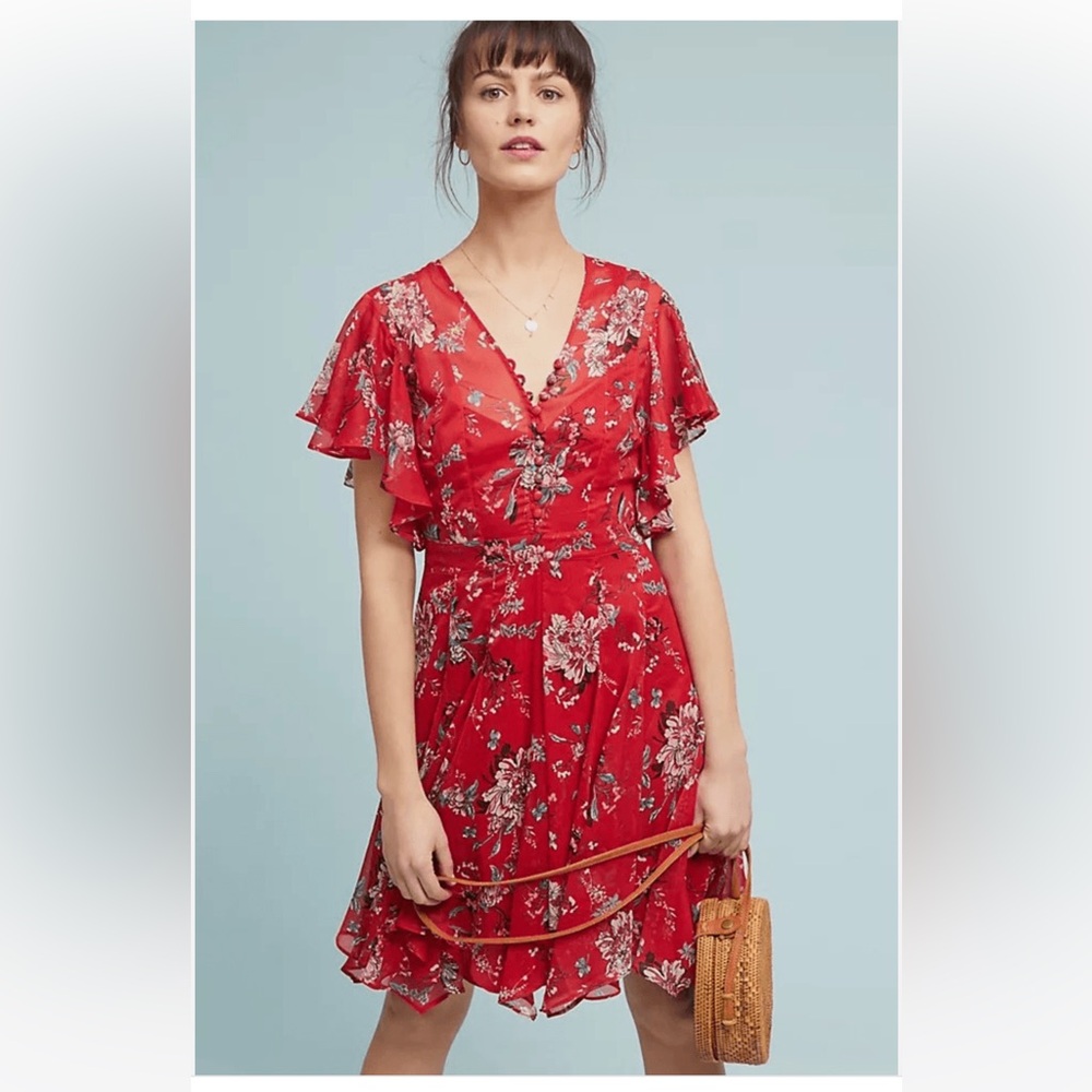 Anthropologie Ranna Gil Keira Floral Dress